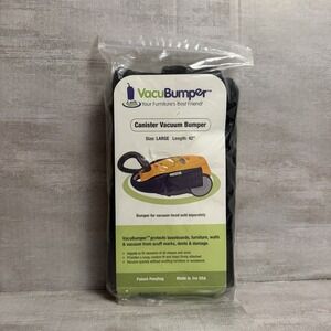 VacuBumper Large 42" Canister Vacuum Head Bumper Protection Adjustable Black NEW